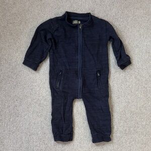 Classic Navy Kids Footed One Piece